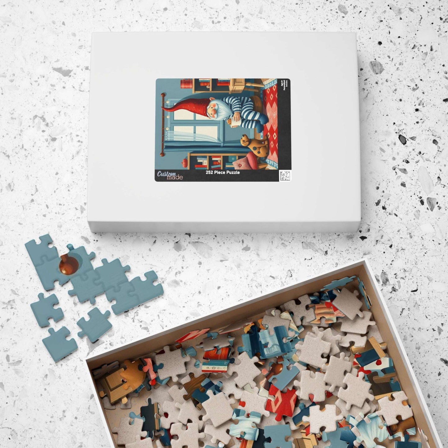 Nordic Gnome Pajamas with Cookies – Scandinavian Folk Style Jigsaw Puzzle Puzzle The Puzzle Chest