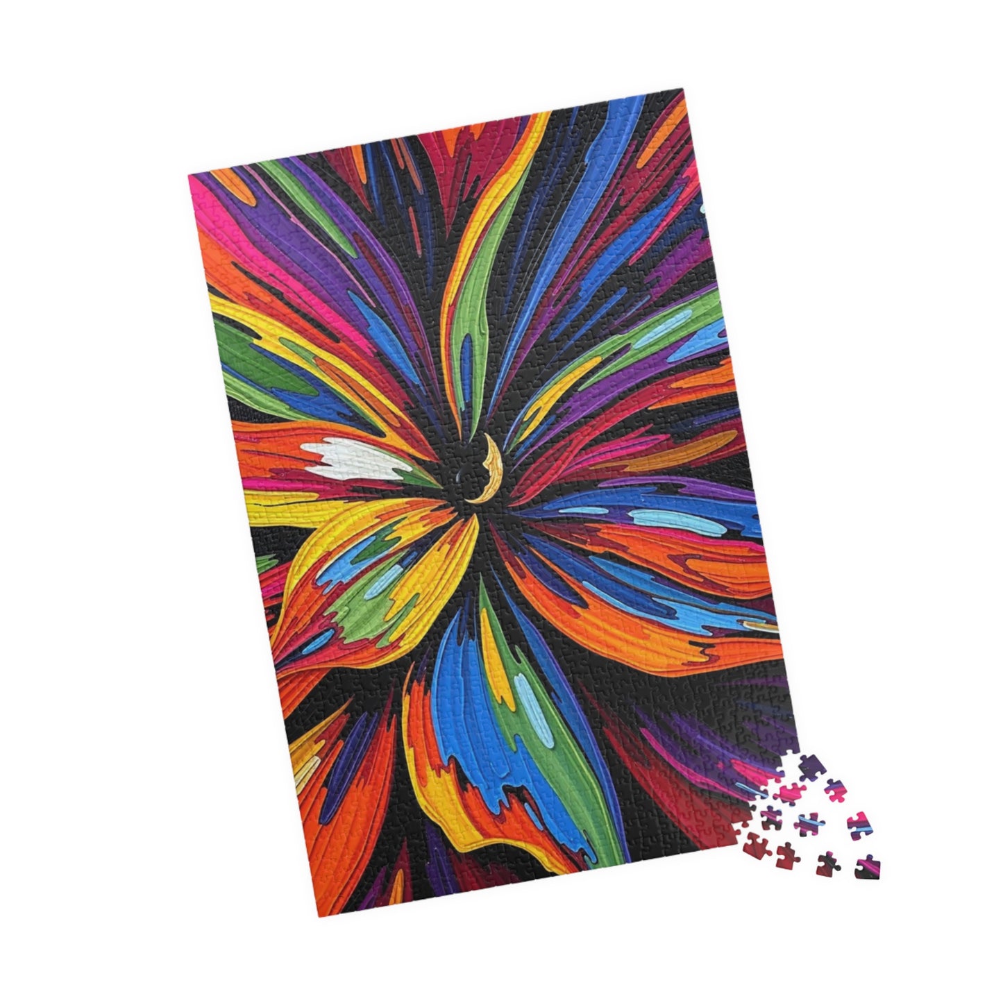 Close-up Abstract Flower Jigsaw Puzzle - Colorful Floral Art Puzzle The Puzzle Chest