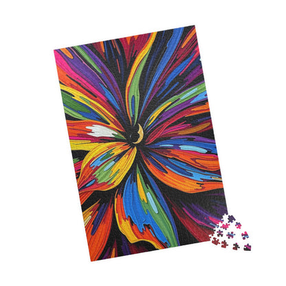 Close-up Abstract Flower Jigsaw Puzzle - Colorful Floral Art Puzzle The Puzzle Chest