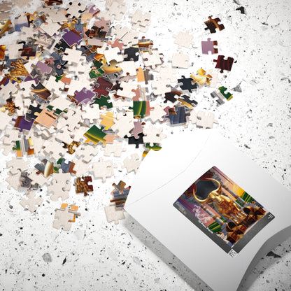Golden Bull Puzzle - Taurus Zodiac Sign Jigsaw Game, Family Activity, Perfect Gift for Cow Lovers, Unique Gift for Birthdays, Meditation Puzzle The Puzzle Chest