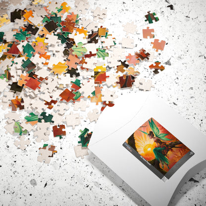 Fairy Jigsaw Puzzle, Mystical Woodland Fairy Sunrise Scene, Ideal for Solo Fun or Family Activity, Fantasy Lover Holiday Birthday Gift for Friends Puzzle The Puzzle Chest