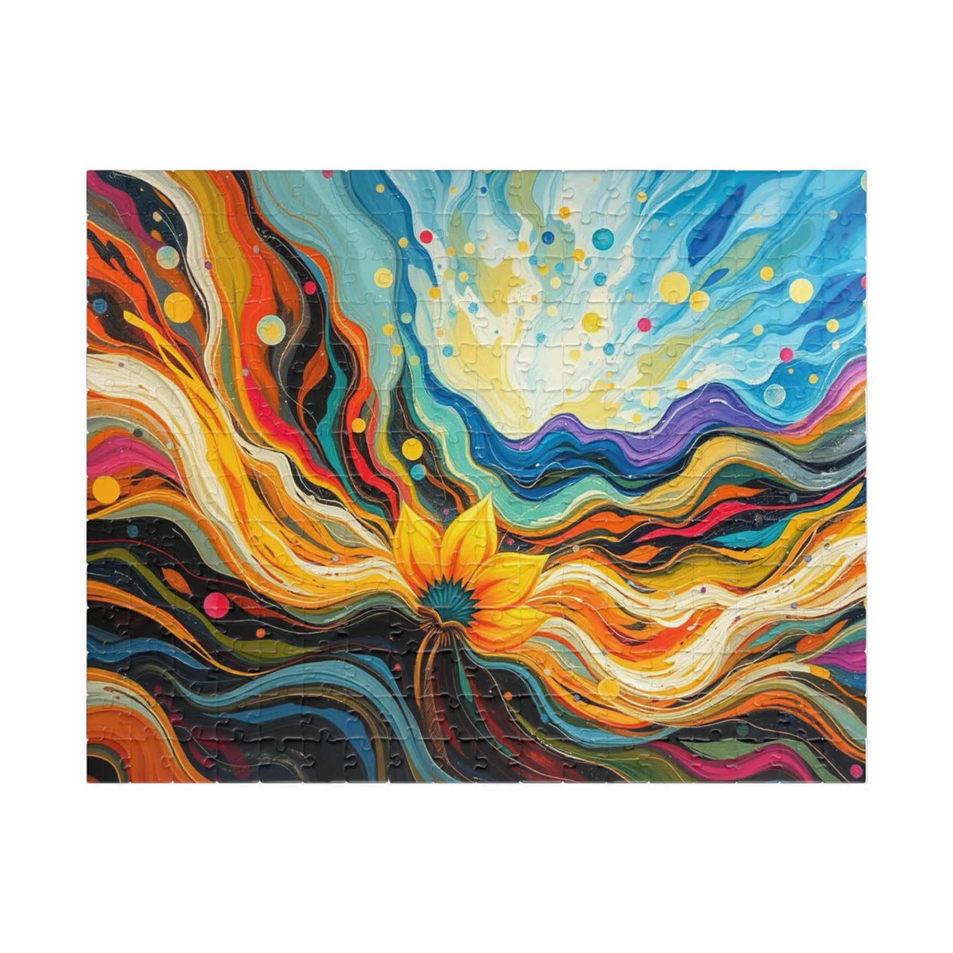 Colorful Abstract Landscape Puzzle | Fun Home Entertainment, Gift for Puzzle Lovers, Family Game Night, Mindfulness Brain Teaser 252 pcs (Horizontal) Puzzle The Puzzle Chest