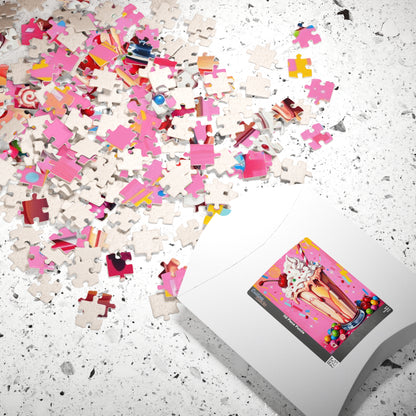 Ice Cream Sundae Puzzle, Pop Art Jigsaw Fun Family Activity, Home Entertainment, Holiday Birthday Gift for Friend, Brain Teaser Puzzle The Puzzle Chest