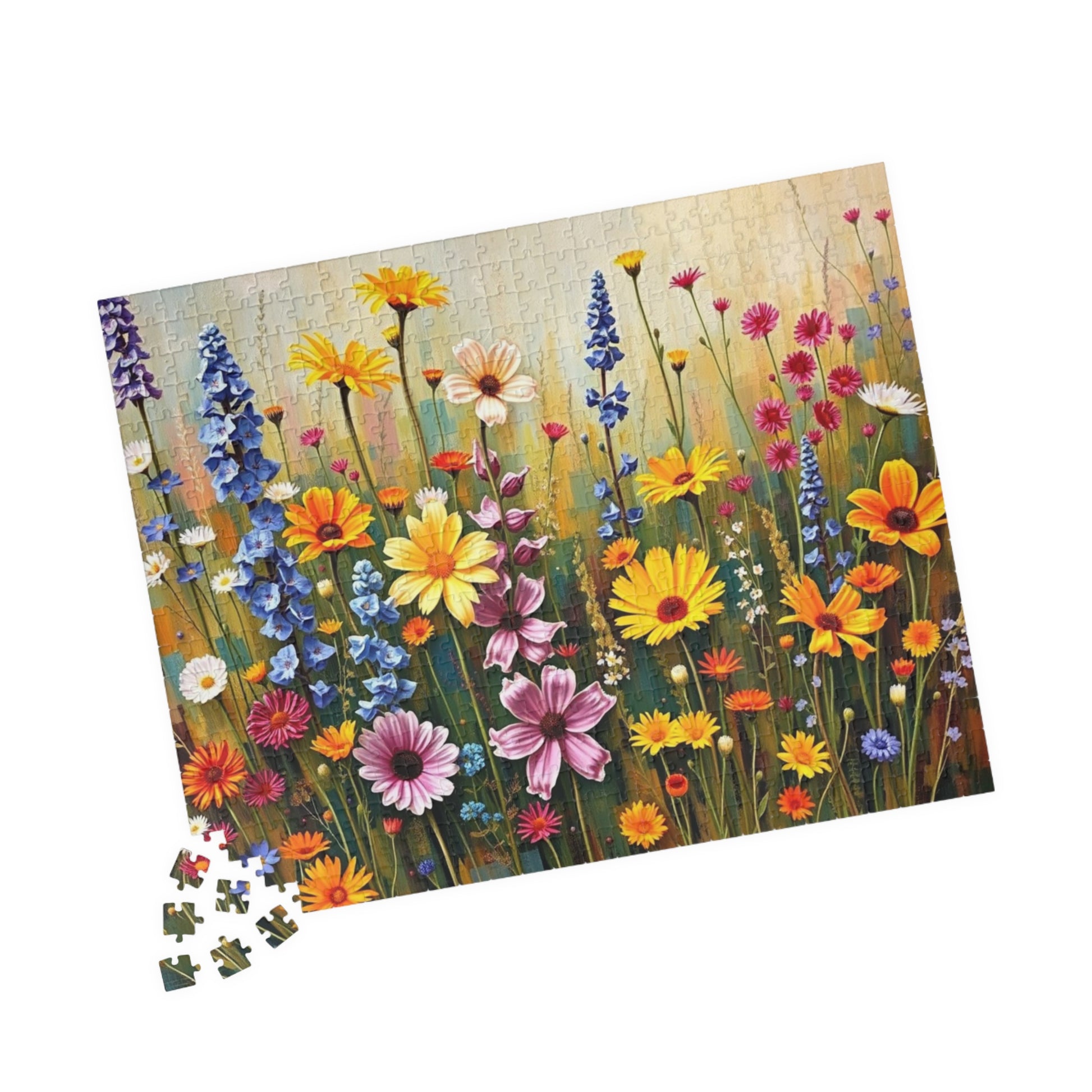 Vibrant Floral Puzzle, Flower Jigsaw Game for Adults Seniors, Family Fun Solo Activity, Mindfulness Gift for Nature Lovers Puzzle Fans Puzzle The Puzzle Chest