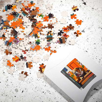 Bulldog Jigsaw Puzzle - Pet Themed Activity, Perfect for Family Fun, Creative Home Entertainment, Gift for Friends and Dog Lovers Puzzle The Puzzle Chest