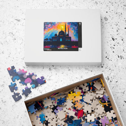 Colorful Islamic Mosque Jigsaw Puzzle for Adults, Family Activity or Solo Fun, Mindful Gift for Muslim Puzzle Art Lover, Brain Teaser, Hobby Puzzle The Puzzle Chest