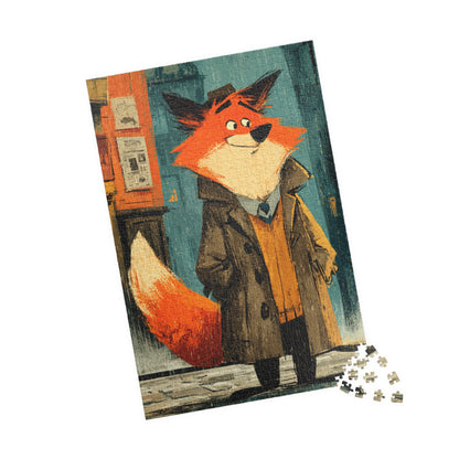 Fox Detective Jigsaw Puzzle - Animal Theme Game, Perfect for Family Fun, Gift for Kids, Cozy Nights, Game Night, Gift 1014 pcs (Vertical) Puzzle The Puzzle Chest