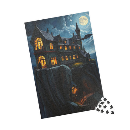 Mystical Haunted House Puzzlem, 110-1014 pieces Gothic Art, Perfect for Halloween, Family Game Night, Gift for Puzzle Lovers, Cozy Nights In The Puzzle Chest
