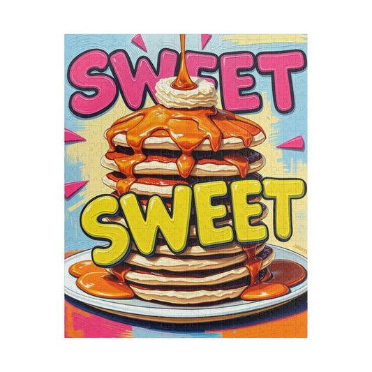 Sweet Pancake Puzzle - Pop Art Jigsaw Game, Fun Family Activity, Perfect for Breakfast Lovers, Game Night, Gift for Foodies, 110-1014 pieces 520 pcs (Vertical) Puzzle The Puzzle Chest