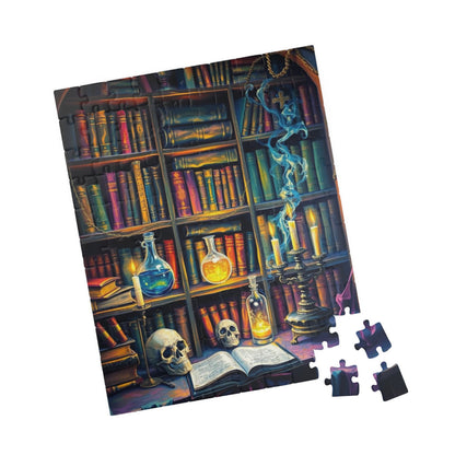 Mystical Library Puzzle - 110-1014 Piece Halloween Jigsaw Game Perfect for Cozy Nights, Gift for Book Lovers, Family Fun, Brain Teaser