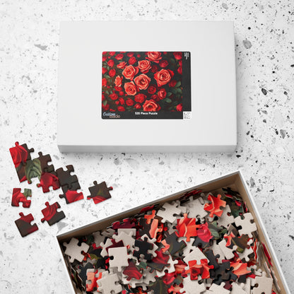 Elegant Rose Puzzle, Red Flowers Jigsaw Game for Adults, Relaxing Hobby, Gift for Garden Lovers, Puzzle Fans and Art Enthusiast, Family Fun Puzzle The Puzzle Chest