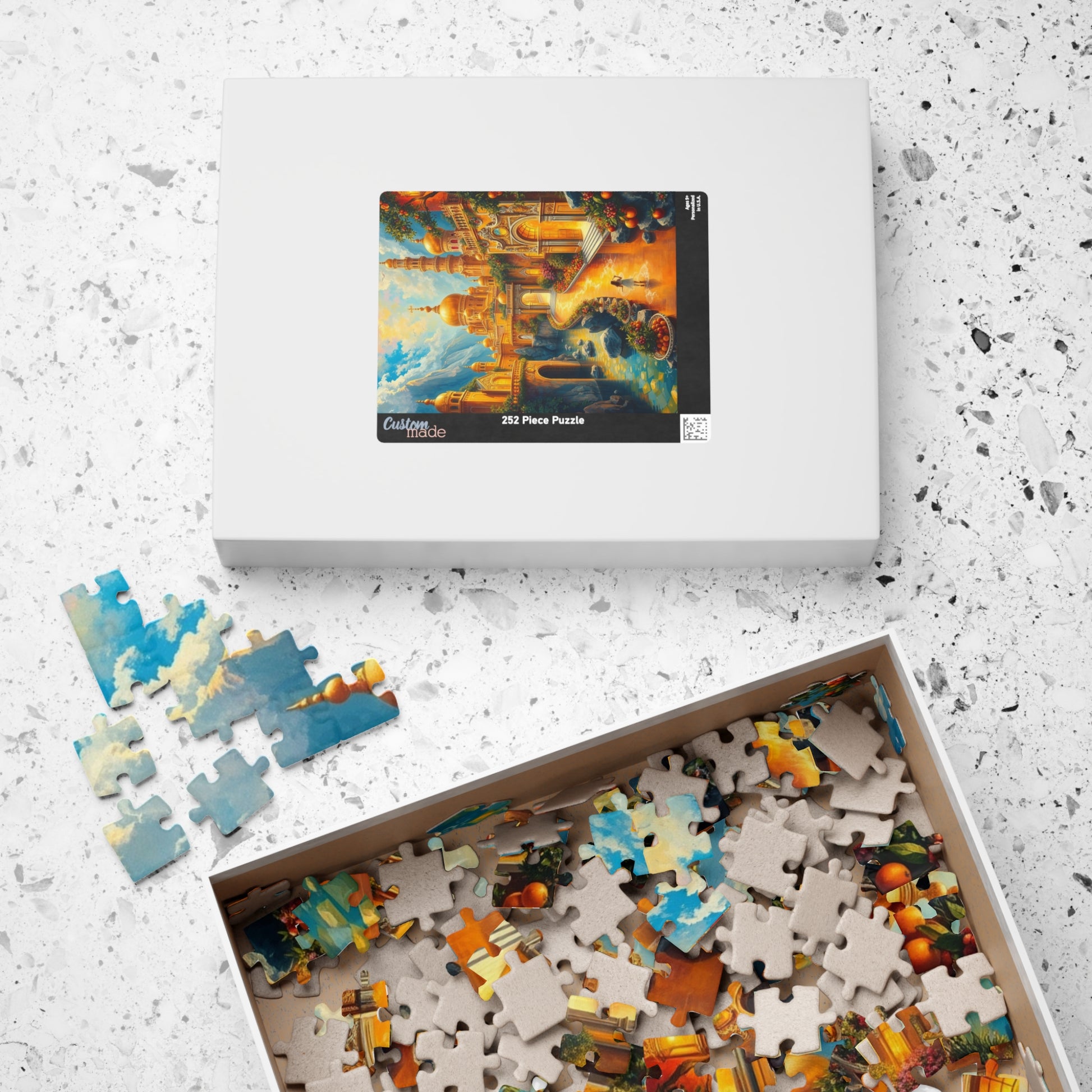 New Jerusalem Jigsaw Puzzle, Shining City of Gold and Crystal, Faith-Based Tabletop Game, Religious Theme, Mindfulness Activity, Giftable Puzzle The Puzzle Chest