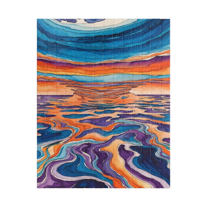 Dreamlike Surrealist Puzzle, Blended Ocean and Sky Jigsaw Game, Modern Abstract Art 252 pcs (Vertical) Puzzle The Puzzle Chest