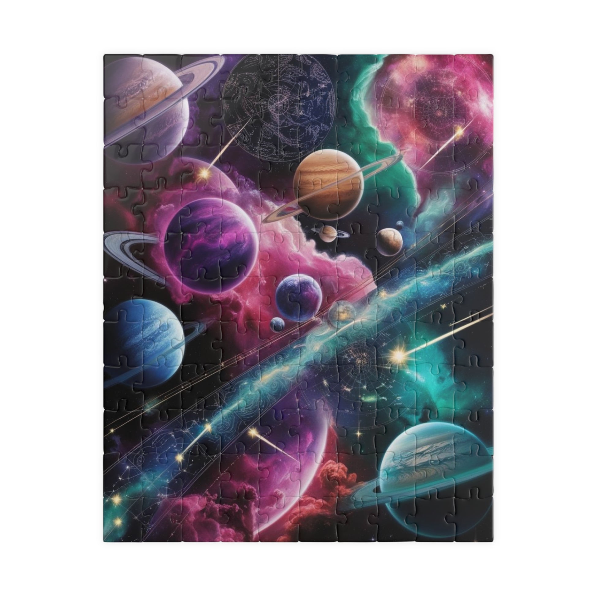 Cosmic Space Puzzle - 110, 252, 520, 1014-piece | Gift for Astronomy Lover, Solo Fun Family Game Night, Educational Fun, Home Decor, 110 pcs (Vertical) Puzzle The Puzzle Chest