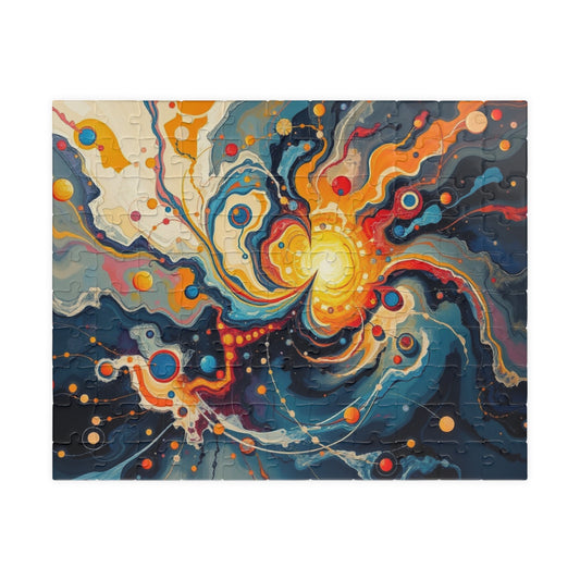 Cosmic Swirl Puzzle, Abstract Art Jigsaw Game for Adults, Perfect Gift for Space Lovers and Puzzle Enthusiasts, Family Activity or Solo Fun 110 pcs (Horizontal) Puzzle The Puzzle Chest