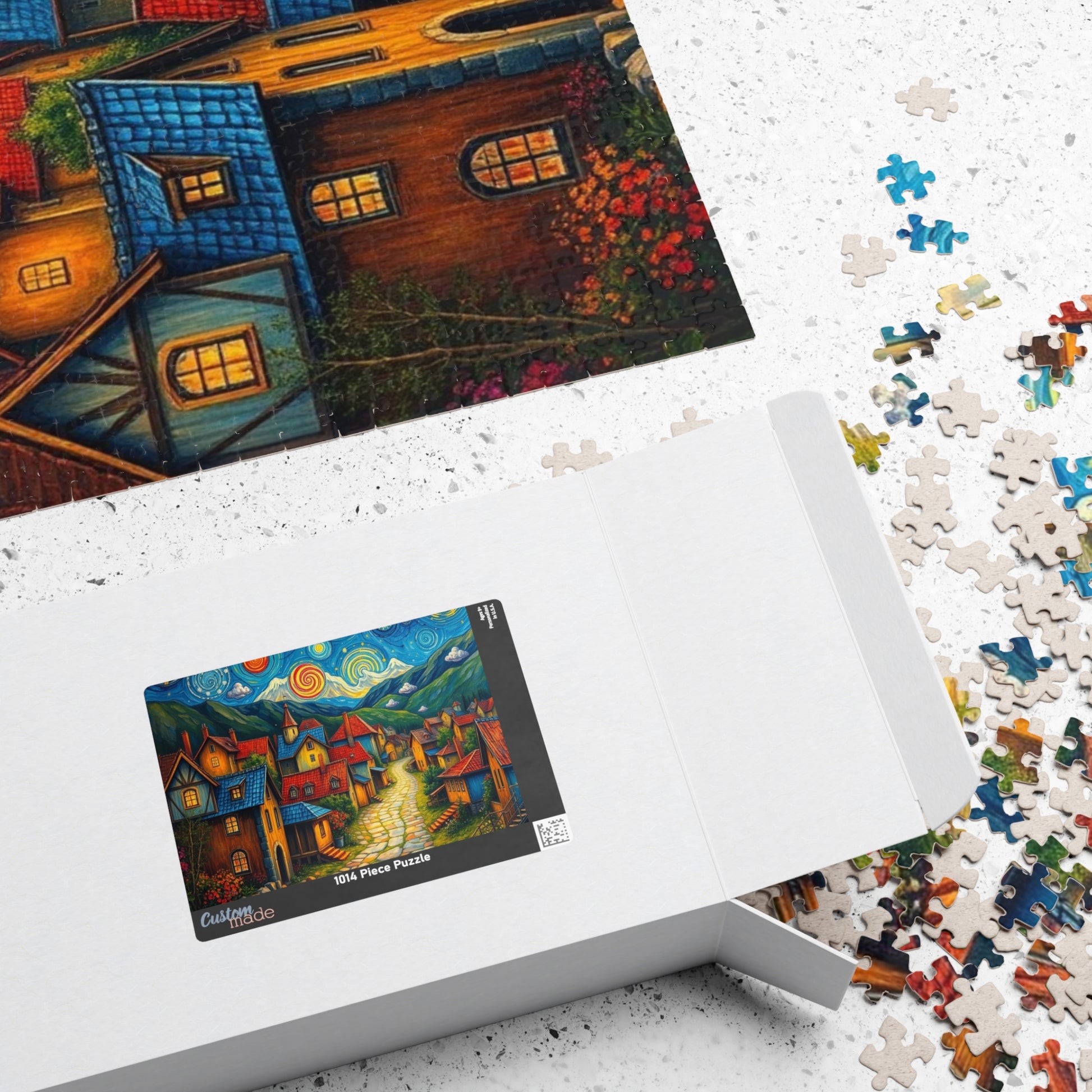 Charming Village Jigsaw Puzzle - Perfect for Family Fun, Adult Gift for Puzzle Lovers, Home Entertainment, Rainy Day Activity, Cozy Night In The Puzzle Chest