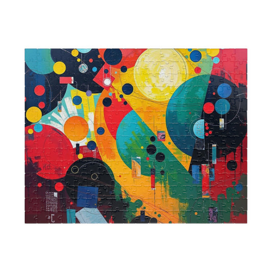 Colorful Abstract Art Puzzle | 110 to 1014 Pieces Adult Jigsaw Game, Friend Gift for Art Lover and Family Home Activity or Solo Fun 252 pcs (Horizontal) Puzzle The Puzzle Chest