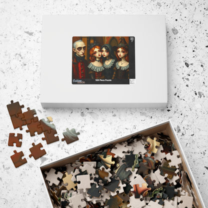 Gothic Art Jigsaw Puzzle, Mysterious Family Dark Art Theme, Perfect for Halloween, Cozy Nights, Family or Solo Fun, Puzzle Enthusiast Gift Puzzle The Puzzle Chest