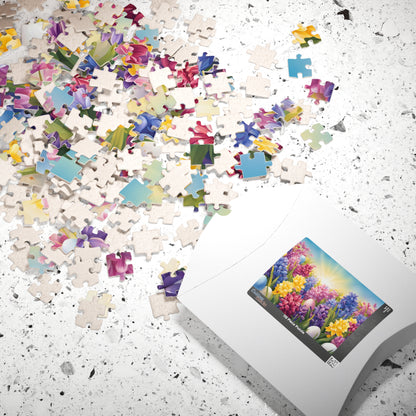Spring Hyacinths Easter Egg Jigsaw Puzzle, Floral Game for Adult Brain Teaser, Fun Family Activity, Flower Lover Gift for Friends Puzzle The Puzzle Chest