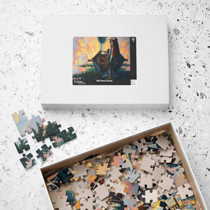 Serene Lakeside Cabin Puzzle | Perfect for Nature Lovers, Family Game Night, Cozy Evenings, Gifts and Home Decor Puzzle The Puzzle Chest