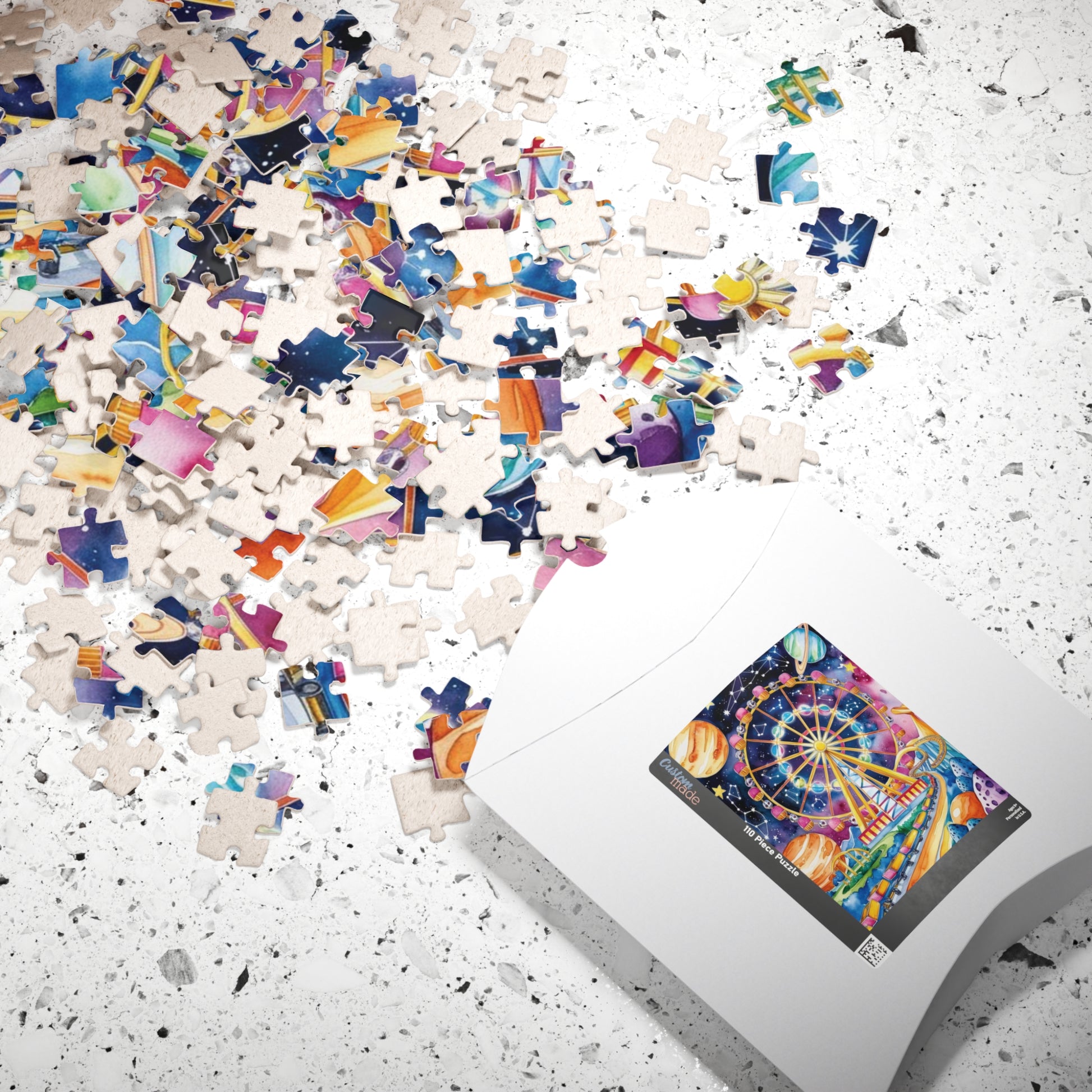 Jigsaw Puzzle - Surreal Carnival in Space, Trippy Design, 110 252 520 1014-piece, Fun Activity Adult Hobby, Family Game Night, Mindful Hobby Puzzle The Puzzle Chest