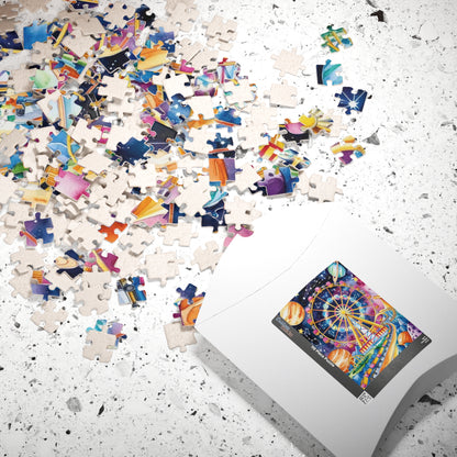Jigsaw Puzzle - Surreal Carnival in Space, Trippy Design, 110 252 520 1014-piece, Fun Activity Adult Hobby, Family Game Night, Mindful Hobby Puzzle The Puzzle Chest