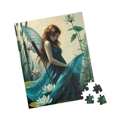 Lily Pond Secrets Fairy Puzzle, 110/252/520/1014-piece Fantasy Art Adult Jigsaw Game, Nature Lover Gift for Friend Holiday Birthday