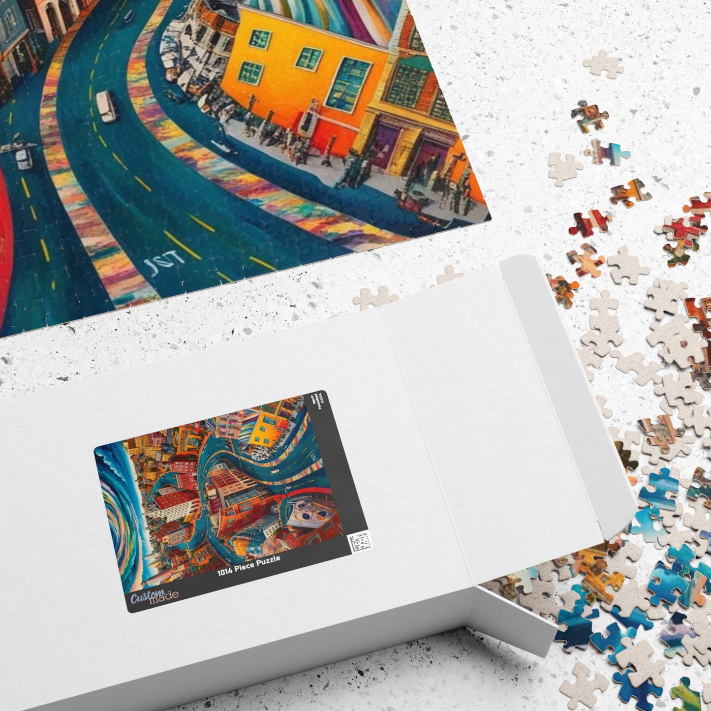 Surreal Cityscape Puzzle - 110, 252, 520, 1014-Piece, Fun Gift for Puzzle Lovers, Unique Wall Art, Family Game Night, Creative Art Therapy Puzzle The Puzzle Chest