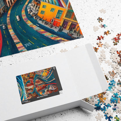 Surreal Cityscape Puzzle - 110, 252, 520, 1014-Piece, Fun Gift for Puzzle Lovers, Unique Wall Art, Family Game Night, Creative Art Therapy Puzzle The Puzzle Chest