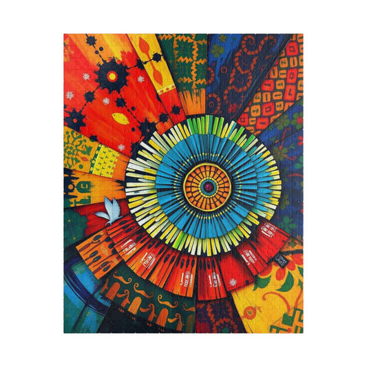 Colorful Abstract Puzzle Art, 110/252/520/1014-piece Jigsaw for Solo Fun, Family Game Night, Mental Exercise, Gift for Adults 520 pcs (Vertical) Puzzle The Puzzle Chest