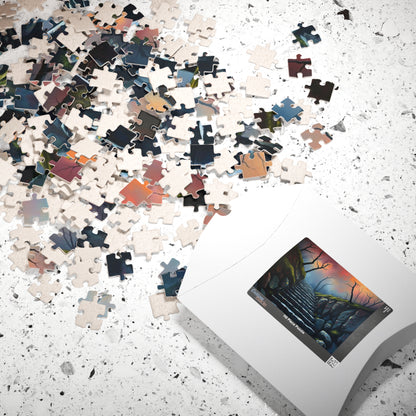 Steps Into Oblivion Jigsaw Puzzle for Adults, Gothic Puzzle, Dark Fantasy Landscape Puzzle Gift for Puzzle Lover, Game Night, Mindful Hobby Puzzle The Puzzle Chest