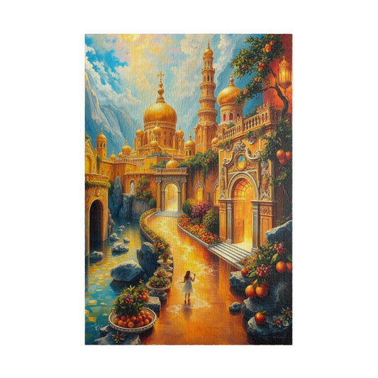 New Jerusalem Jigsaw Puzzle, Shining City of Gold and Crystal, Faith-Based Tabletop Game, Religious Theme, Mindfulness Activity, Giftable 1014 pcs (Vertical) Puzzle The Puzzle Chest