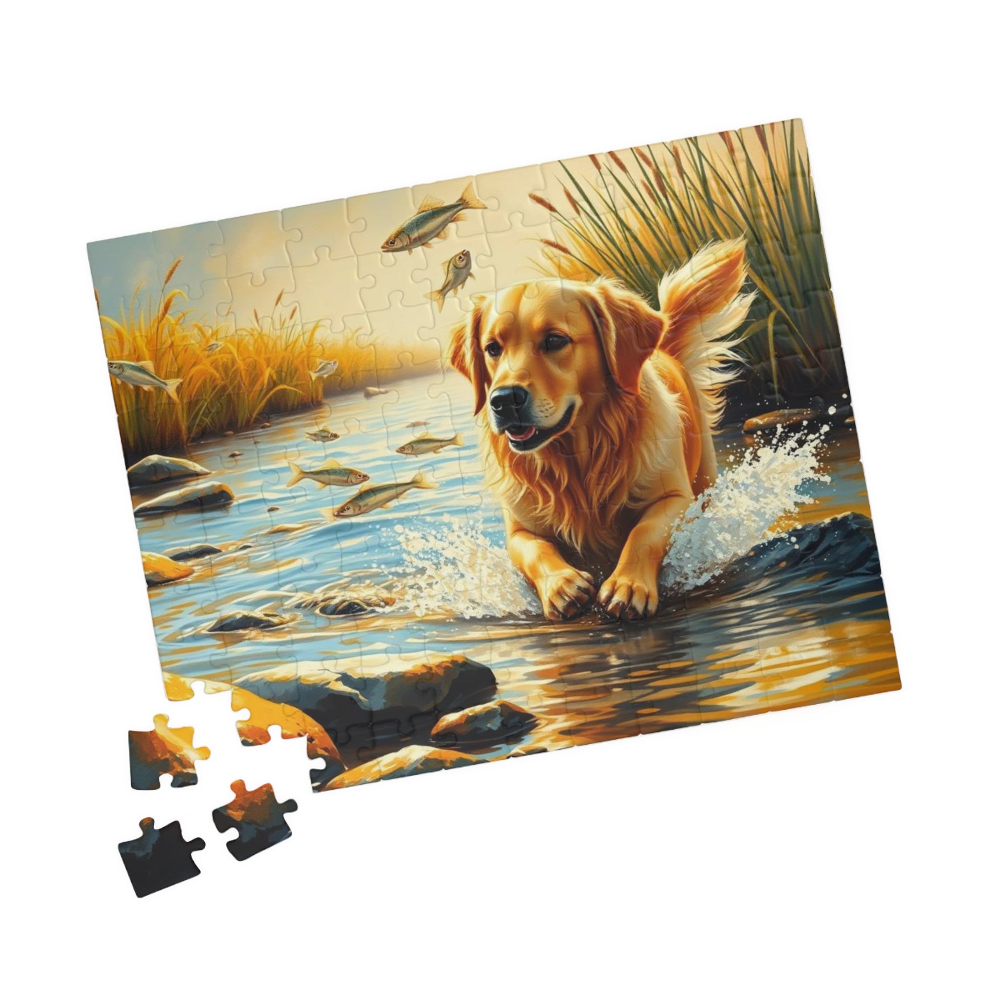 Golden Retriever Jigsaw Puzzle for Adults - Perfect for Dog Lovers, Family Game Nights, Unique Gifts for Friends, Fun Activity Brain Teaser Puzzle The Puzzle Chest