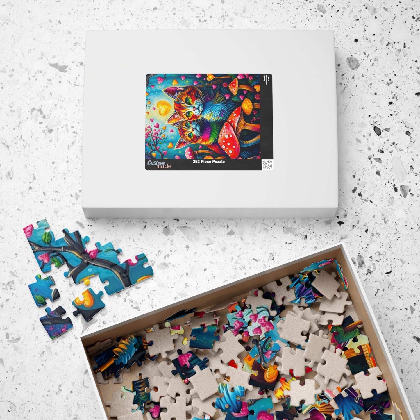 Whimsy Woods - Rainbow Cats and Pride Forest Jigsaw Puzzle, 110 to 1014-piece, Cat Lover Gift, Family Activity or Solo Fun, Brain Teaser Puzzle The Puzzle Chest
