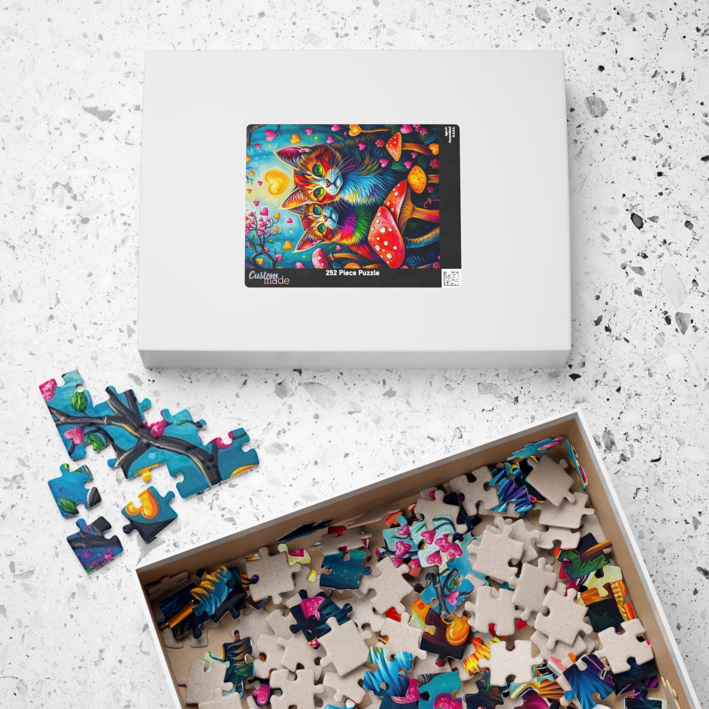 Whimsy Woods - Rainbow Cats and Pride Forest Jigsaw Puzzle, 110 to 1014-piece, Cat Lover Gift, Family Activity or Solo Fun, Brain Teaser Puzzle The Puzzle Chest