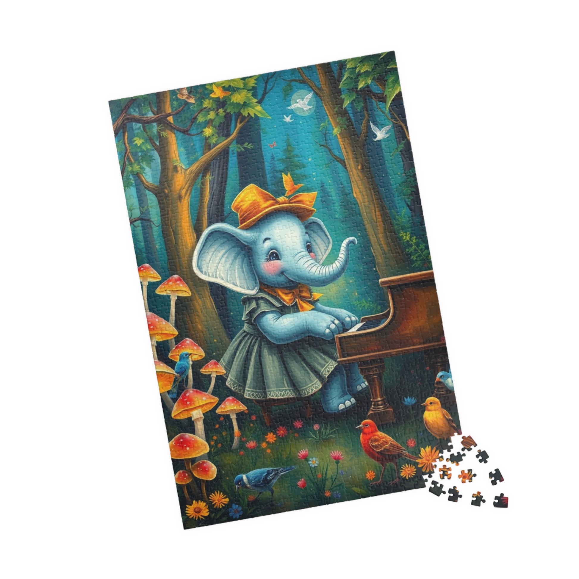 Whimsical Elephant Puzzle - 110, 252, 520, 1014-piece, Puzzle for Adults, Family Fun Activity, Birthday Gift Idea for Animal Lover Puzzle The Puzzle Chest