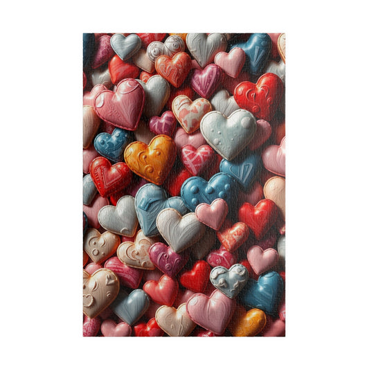 Colorful Heart Collage Puzzle, Chaotic Jigsaw, Vibrant 1014-Piece, Fun Family Activity, Mindful Hobby, Unique Gift Idea, Quiet Pastime 1014 pcs (Vertical) Puzzle The Puzzle Chest