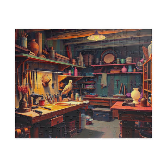 Woodworking Workshop Puzzle, Jigsaw Game for Adults Teens and Seniors, 110/252/520/1014-Piece, Entertaining Staycation Pastime, Mindful Gift