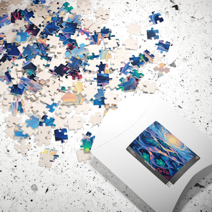 Colorful Ocean Waves Jigsaw Puzzle, Beautiful Art Puzzle for Adults, Family Game Night or Solo Fun, Best Unique Holiday Puzzle Lover Gift Puzzle The Puzzle Chest