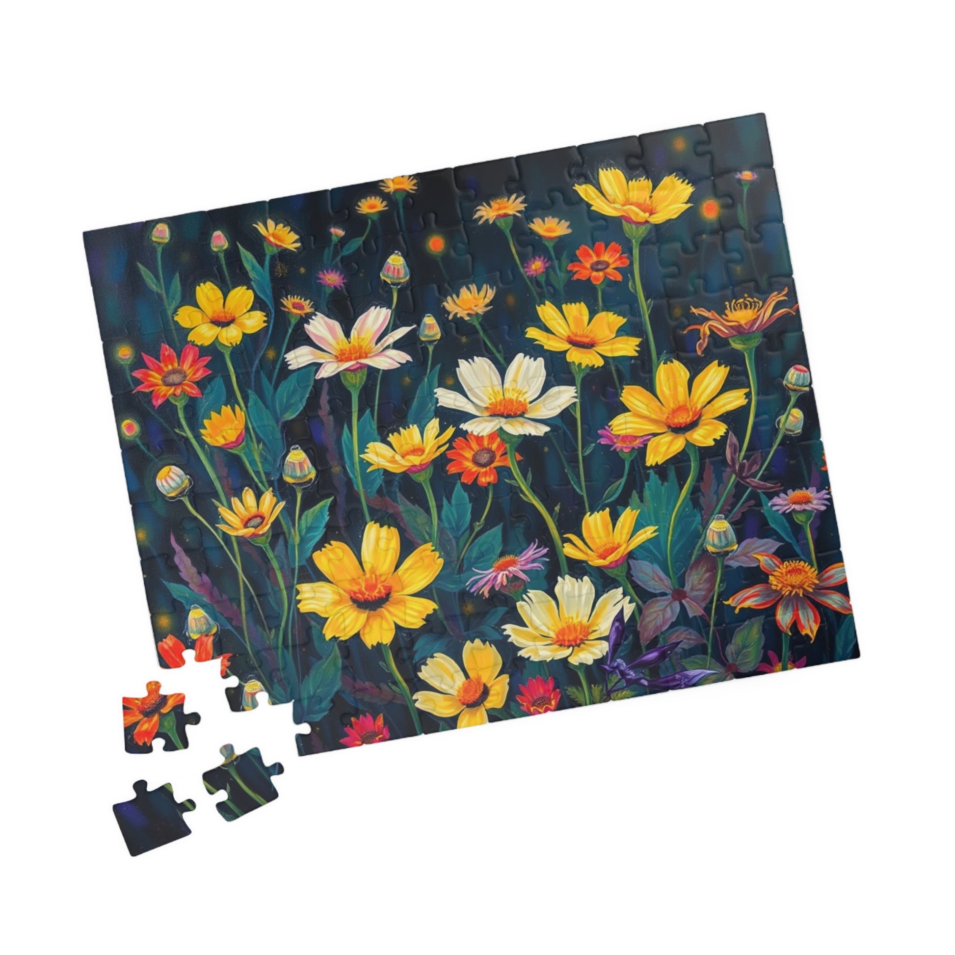 Floral Vibrance Puzzle, Flower Jigsaw Puzzle for Adults, Mindfulness Puzzle Game, Family Fun or Solo Activity, Unique Holiday Birthday Gift Puzzle The Puzzle Chest