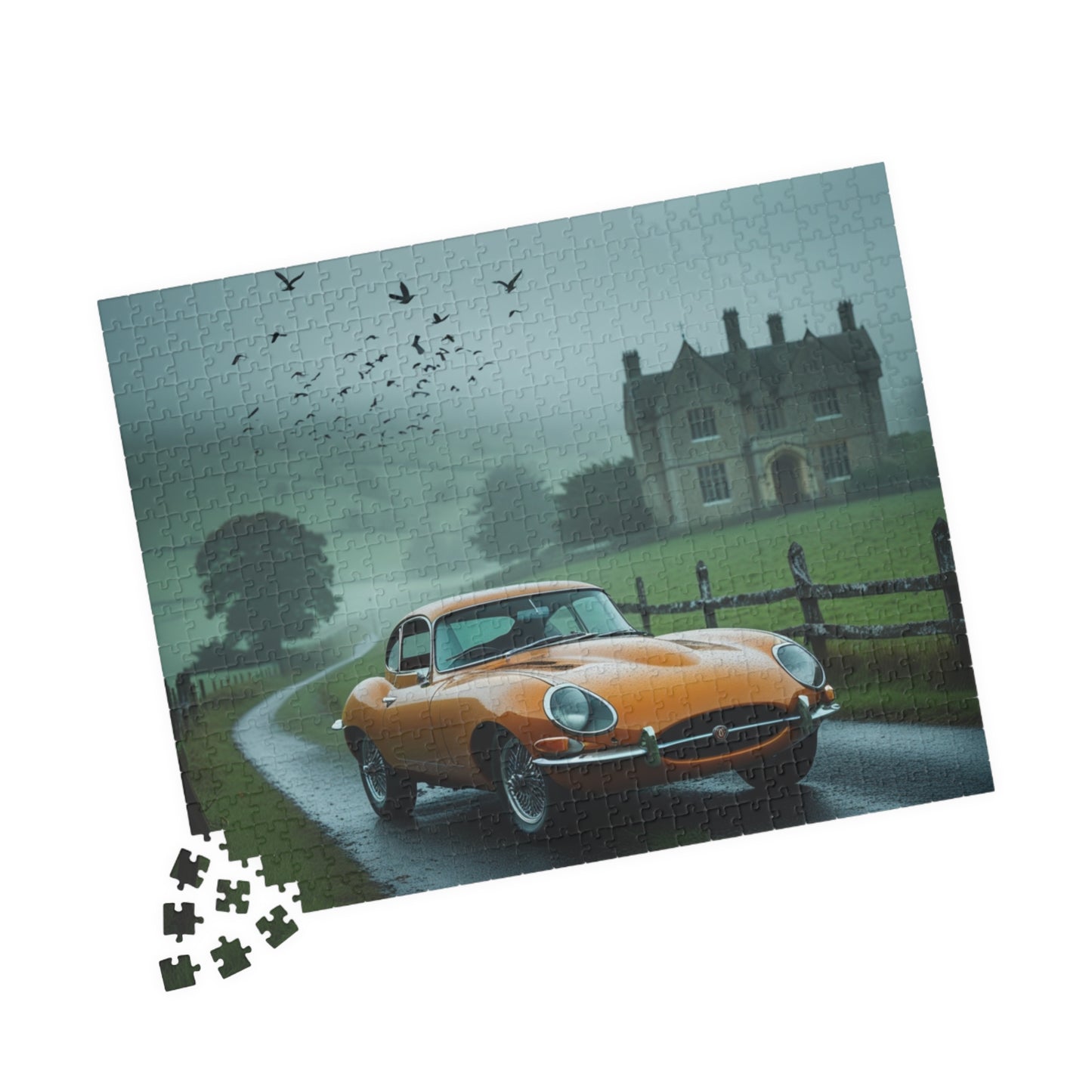 Vintage Car Puzzle, 110-1014 Piece 1961 Classic Auto Jigsaw Game Puzzle The Puzzle Chest