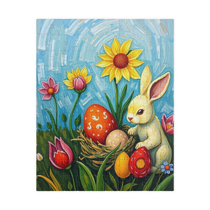 Easter Bunny and Flowers Puzzle | Springtime Jigsaw Game, | 110-1014 Piece Puzzles for Adults, Family, Friends, Gifts, Celebrations 110 pcs (Vertical) Puzzle The Puzzle Chest