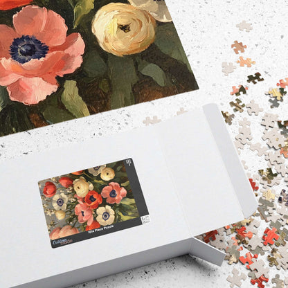 Vintage Anemone and Ranunculus Floral Puzzle 110-1014-piece | Botanical Jigsaw