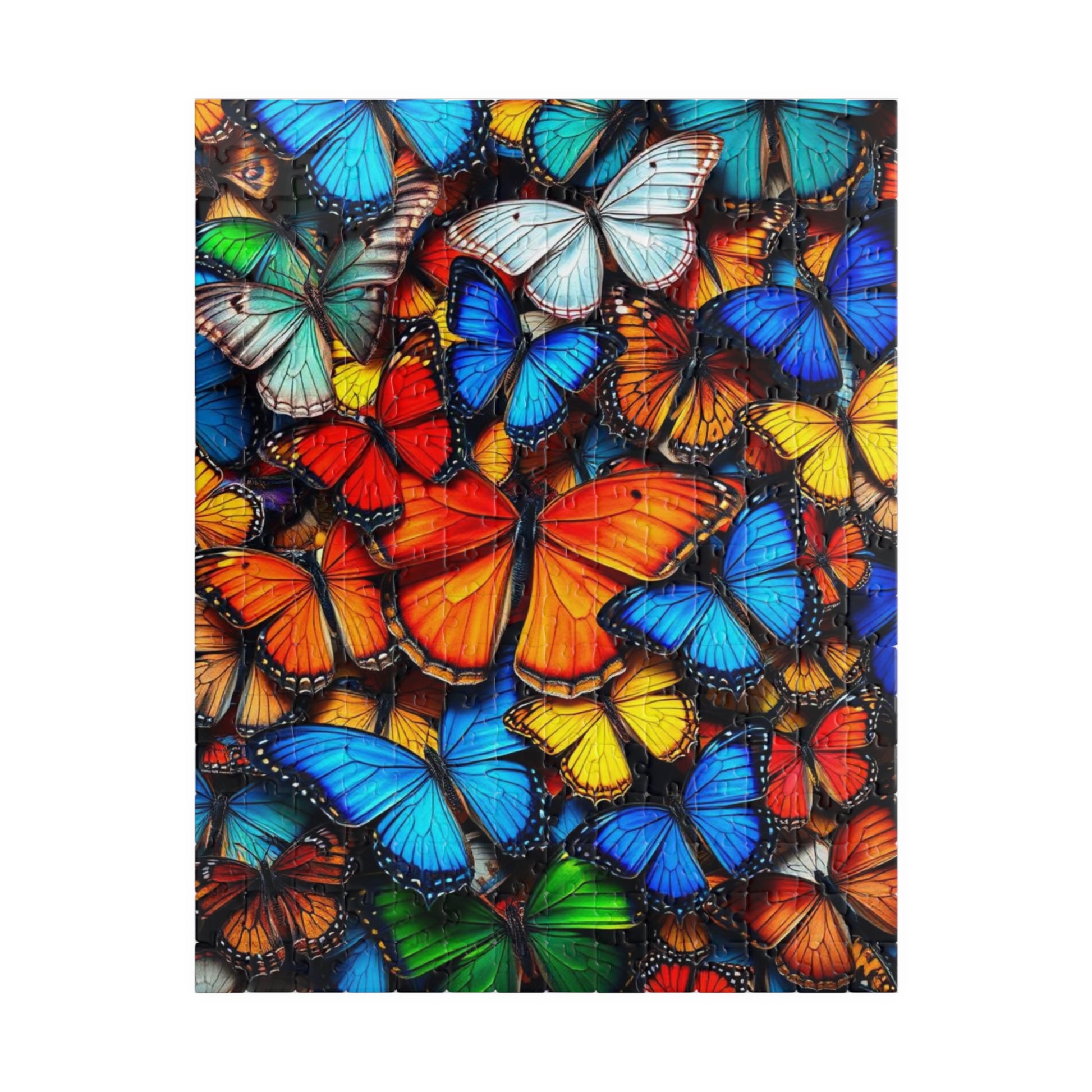Chaotic Butterfly Collage Puzzle Jigsaw for Nature Lovers, Perfect Gift for Entomology Puzzle Lovers, Family Fun, Creative Hobby, Mental Exercise 252 pcs (Vertical) Puzzle The Puzzle Chest
