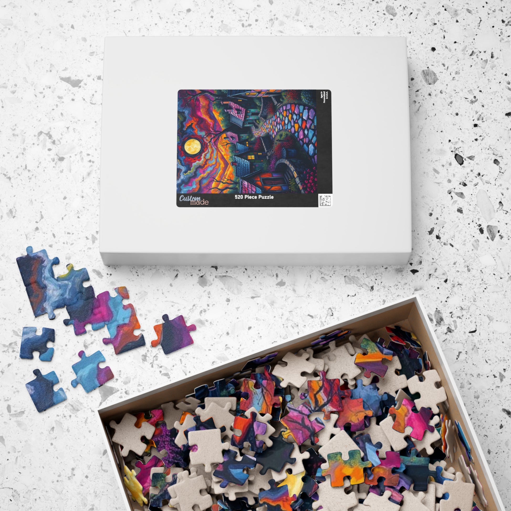 Enchanting Evening Village Puzzle, 110, 252, 520, 1014-piece, Nighttime Scenic Jigsaw Game for Family Fun, Gifts, Home Décor The Puzzle Chest