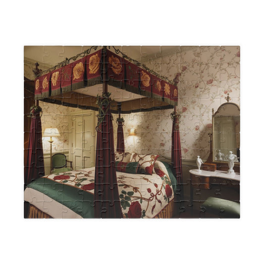 Elegant Vintage Bedroom Puzzle, Cozy Home Decor, Family Game Night, Perfect Gift for Puzzle Lover, 110-1014 Piece, Beautiful Room Design