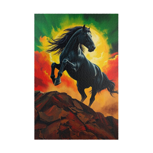 Majestic Horse Puzzle - 110, 252, 520, 1014-piece - Perfect for Horse Lovers, Mindfulness Activity, Family Game Night, Unique Gift Idea 1014 pcs (Vertical) Puzzle The Puzzle Chest