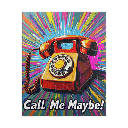 Retro Telephone Puzzle - Call Me Maybe! Pop Art Adult Jigsaw Puzzle | Fun Gift for Quirky Friend, Family Game Night, Art Decor, Vintage Vibe 110 pcs (Vertical) Puzzle The Puzzle Chest