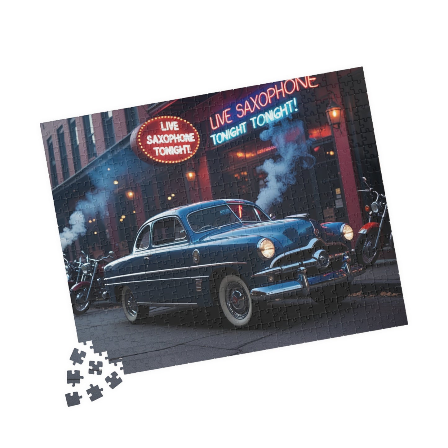 Vintage Car Puzzle - Classic 1949 Eight Coupe, Retro Auto Art, Nostalgic Vehicle Puzzle The Puzzle Chest