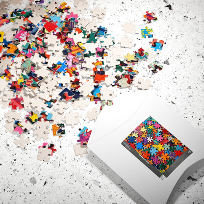 Chaotic Puzzle Piece Jigsaw Puzzle, Challenging Collage Art Game Ideal for Family Bonding Time, Adult Solo Fun, Friend Gift for Puzzle Lover Puzzle The Puzzle Chest